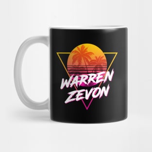 Warren Zevon - Proud Name Retro 80s Sunset Aesthetic Design Mug